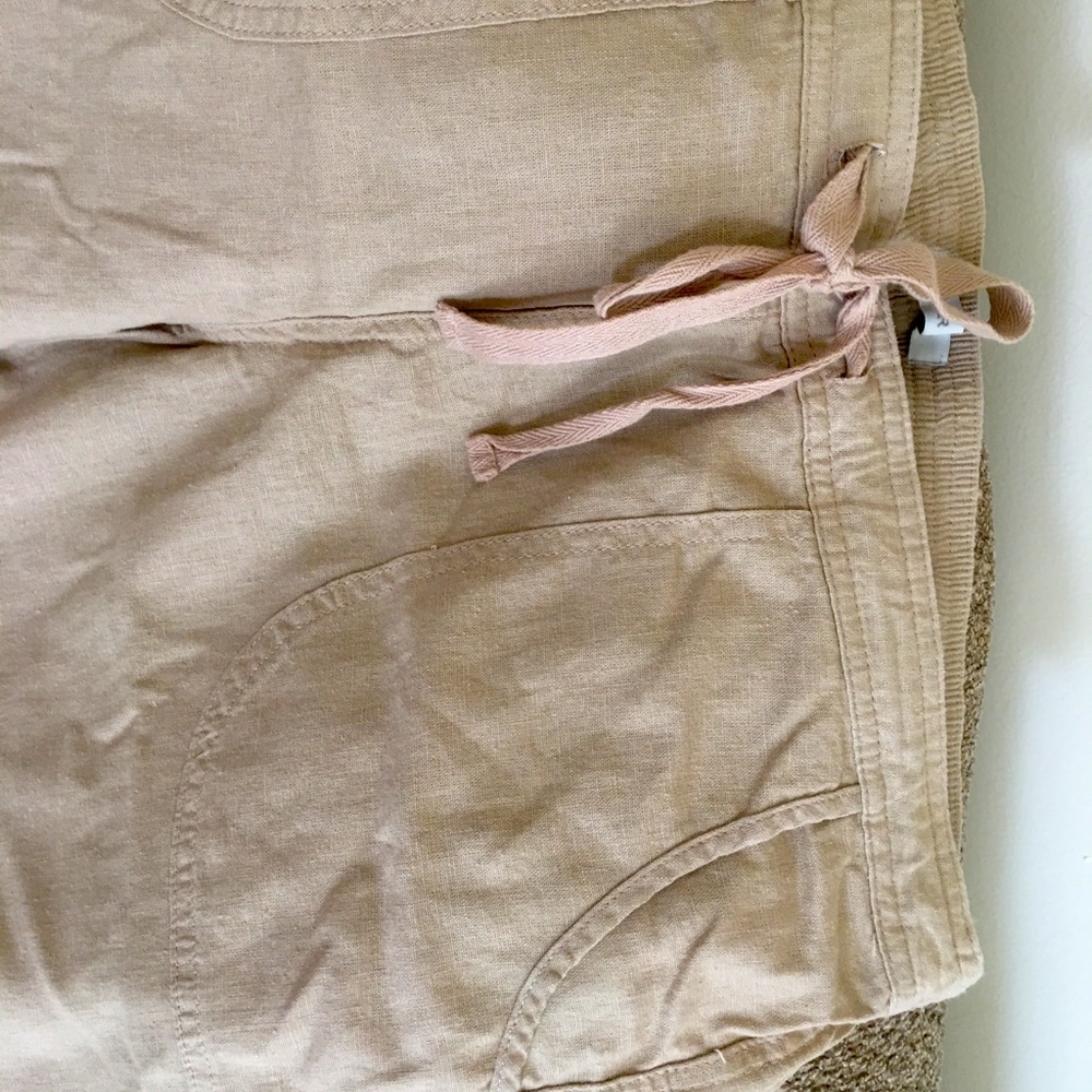 Tan linen pants